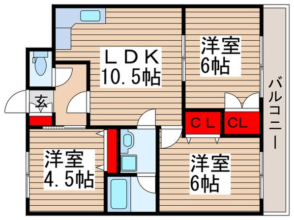 アバンデール四季野の物件間取画像